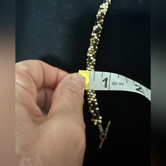 Kumihimo beaded bracelet - small 7" - Picture 2 of 4